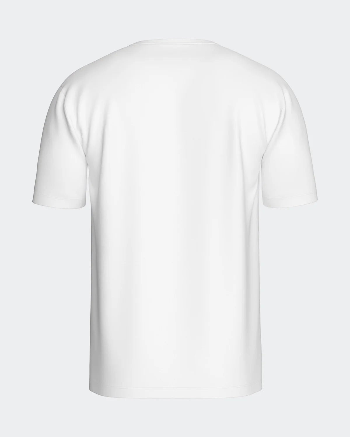 Maison Sarava white cotton classic crew neck t-shirt, short sleeves, timeless design for versatile wear.