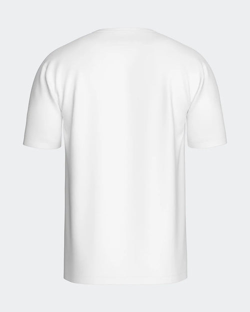 Maison Sarava white cotton classic crew neck t-shirt, short sleeves, timeless design for versatile wear.