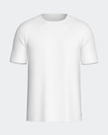 Maison Sarava white cotton crew neck t-shirt with short sleeves and a classic fit.