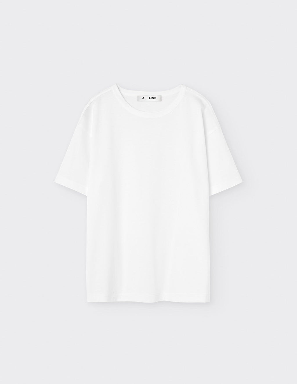 Maison Sarava men's white mercerized cotton t-shirt with round neckline and relaxed fit.