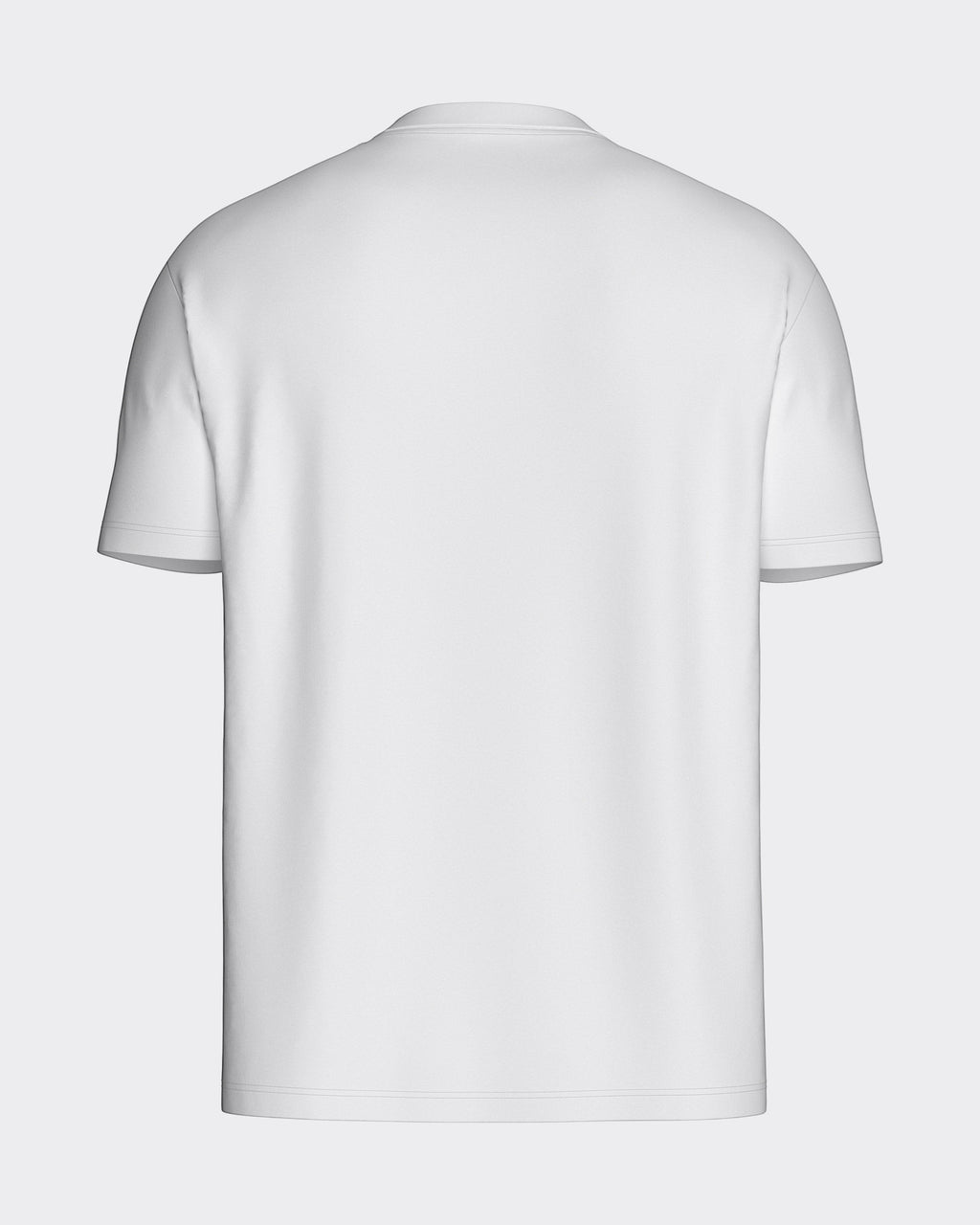 Maison Sarava men's white textured knit short sleeve sweater with crew neck.