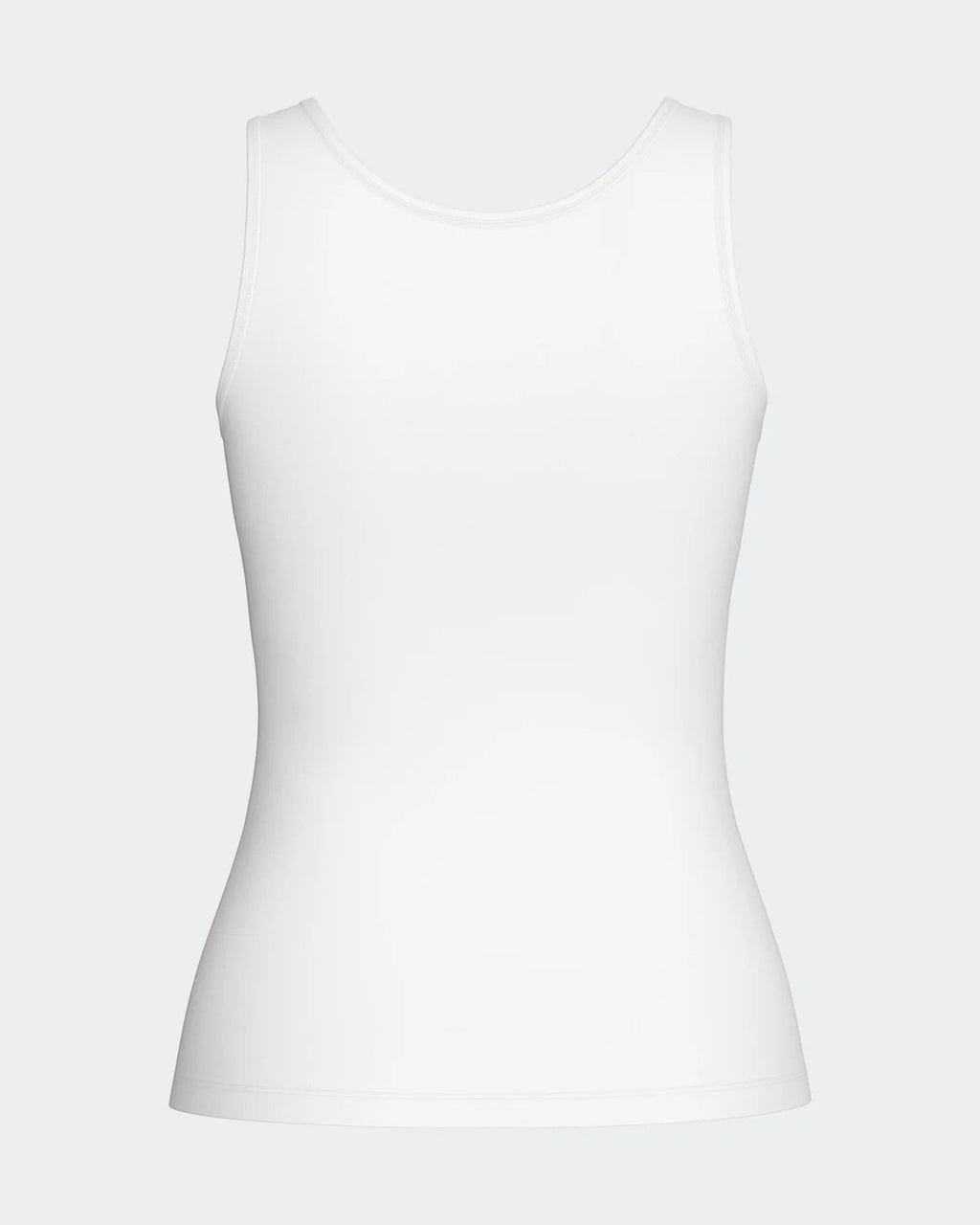Maison Sarava white women's tank top made from cotton, viscose, and Outlast® Adaptive Comfort® for heat regulation.