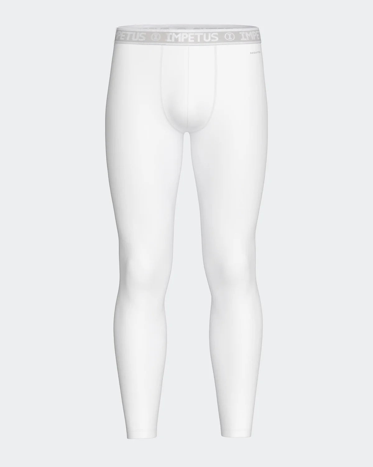 Maison Sarava white men's thermal leggings with elastic waistband and Outlast technology for heat regulation.