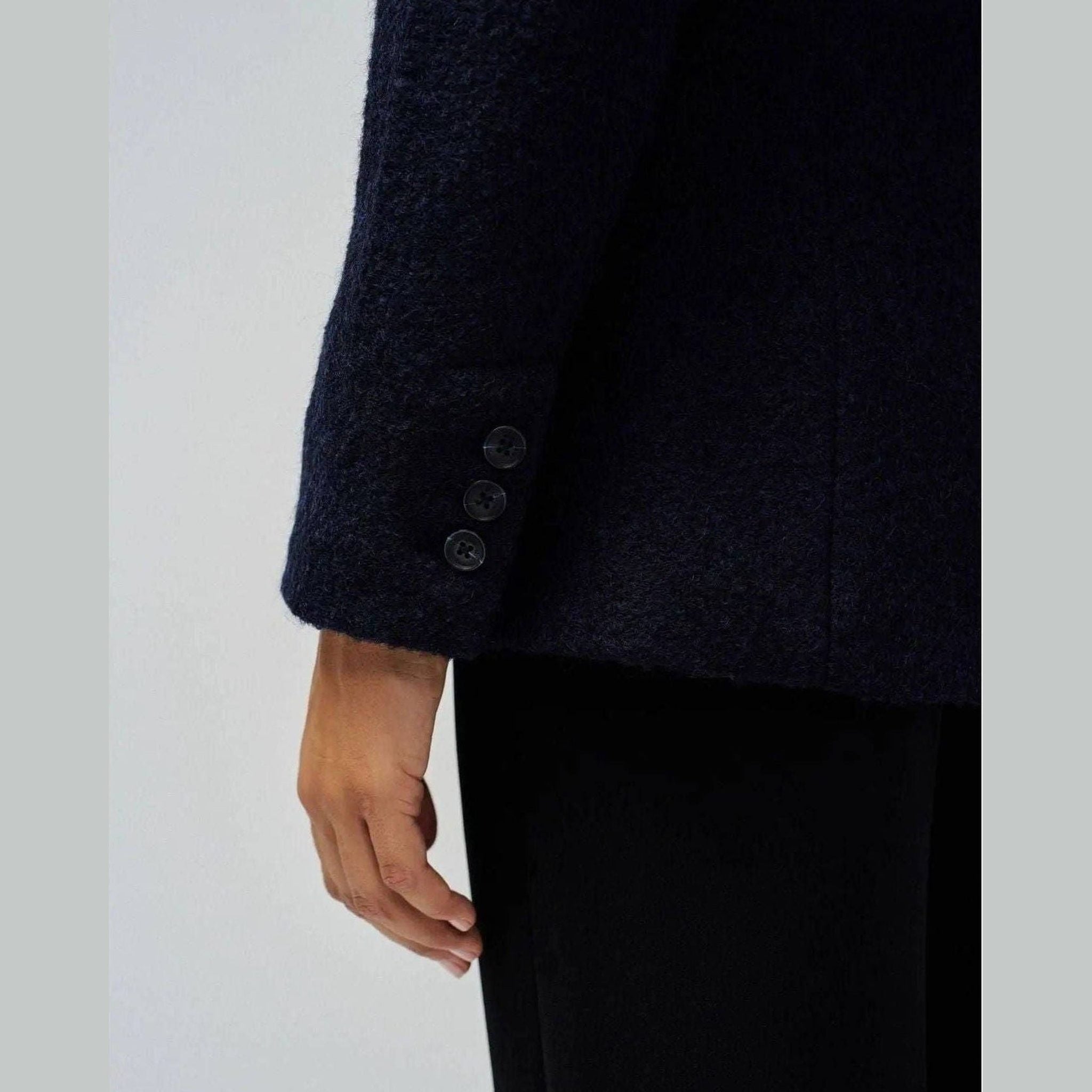 Women's Wool Navy Blazer — Salsa Jeans, Made in Portugal | Maison Sarava Canada