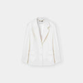 Single Breasted Fitted Blazer in white